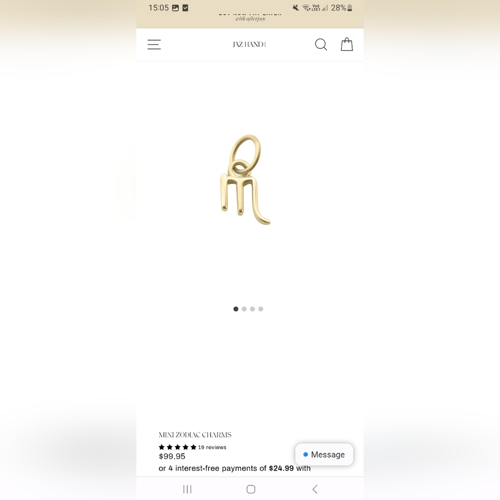JAZ HANDMADE Mini Charms 9k Gold - Picture 4 of 9